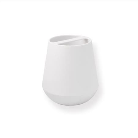 Sttelli Sttelli Belize White Plastic Toothbrush Holder BEA-TBH-WHI